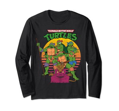 Teenage Mutant Ninja Turtles Retro Sun Group Long Sleeve T-Shirt