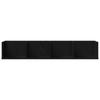 CD Ledge Made of Black Oak, Multifunctional Storage for Decorations and Vases, Ledge for Entrance, Living Room and Bathroom