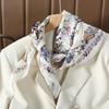 Pastoral Style Silk-Like Square Scarf 70CM: Versatile Korean Neckerchief Shawl