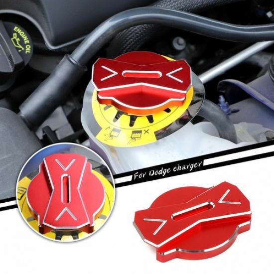 For Dodge Challenger Charger 2009+ Aluminium Alloy CNC Radiator Cap Cover Trim