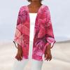 Women's Casual Fashion Printed Lightweight Mid-length Jacket Cardigan