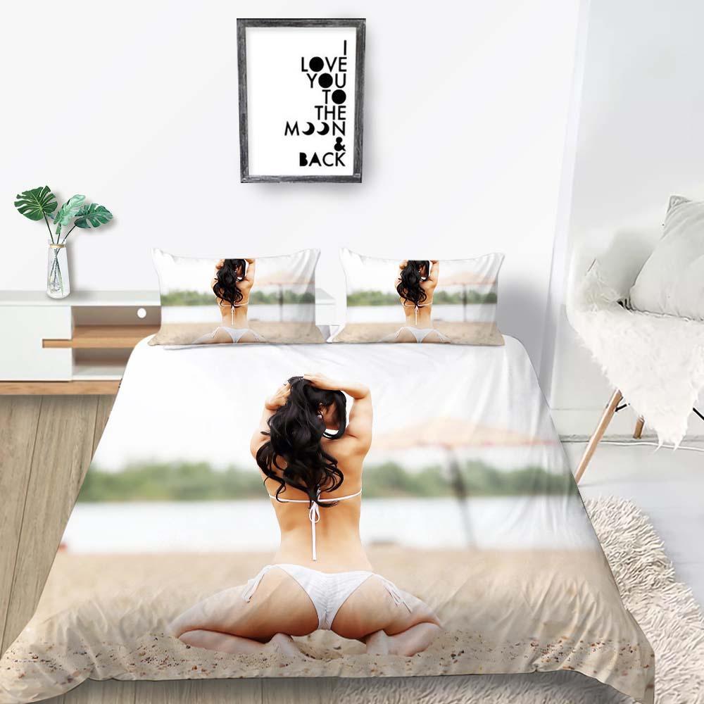 2023 Nowy styl Komplet Pościeli Dzieci Dziecko Domowe Ubrania na Łóżko Nowoczesny Nadruk 3D Nowo Modne Poszwy na Kołdrę Bikini King Size