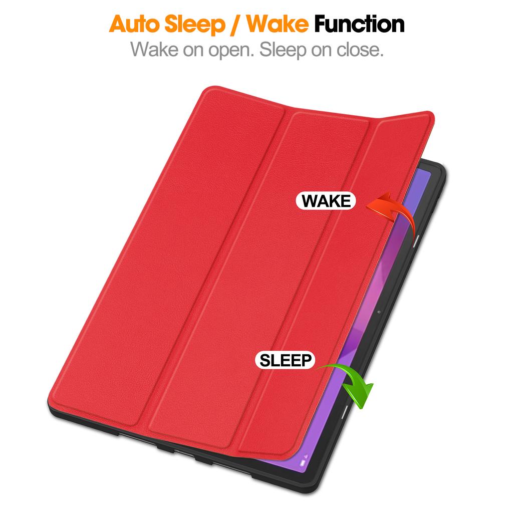For Lenovo Idea Tab Pro Case Tri-Fold Stand Leather + PC Tablet Cover with Pen Holder