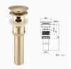 Bathroom Sink Push Down Pop Up Stopper Drain Nowadays, It Is Popular To Use Washbasins, Drainage Pipes, Sinks and Waste Drains