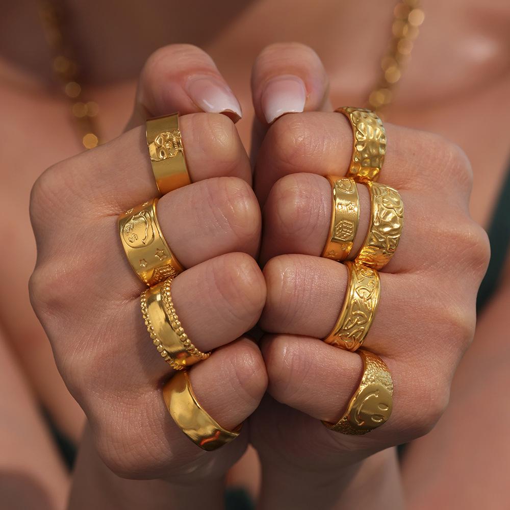 Minimalist Textured Open Ring - Cold Style Fashion Jewelry for Index Finger