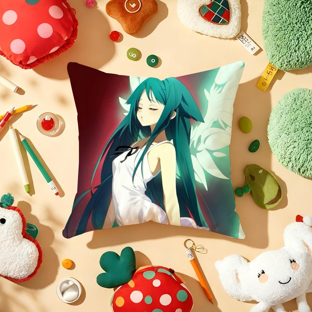 

AnimeThe Song of S-Saya Pillow Case Plush Fabric Soft Double-Sided Printed Sofa Warm Winter Home Gift Cushion Cover 12x12Inch