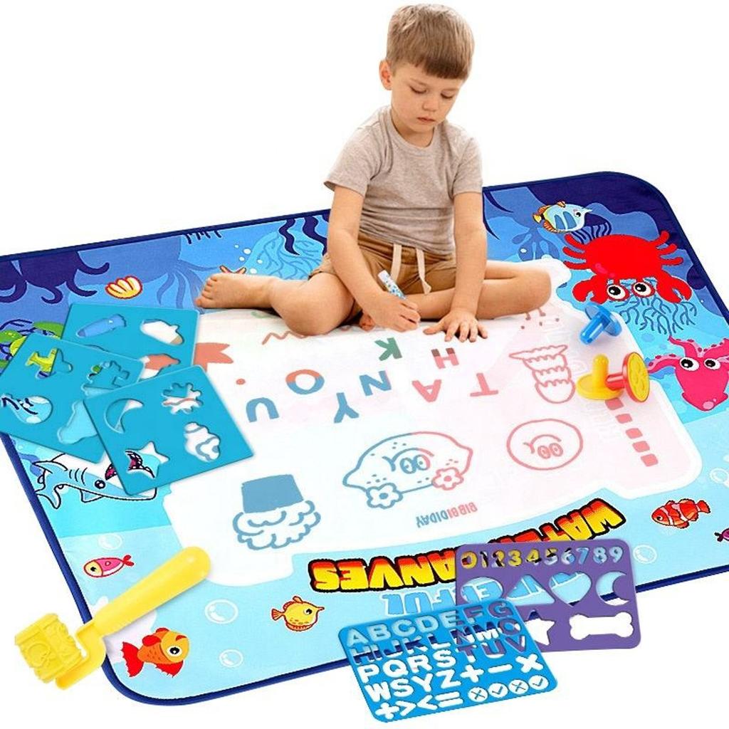 150X100cm  Water Canvas  Drawing Board Repeatedly Doodle Water Painting Carpet Reusable Drawing Mat Kids Toy Gift