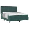 Box Spring Bed with Headboard Dark Green 200 X 180 Cm Velvet