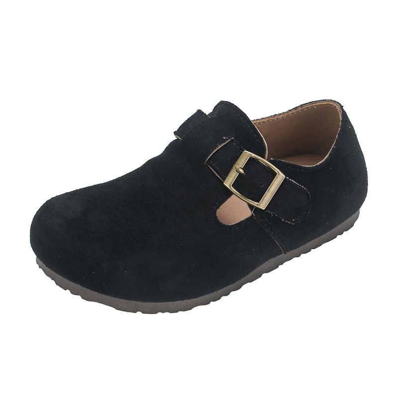 Children Flat Shoes Suede for Spring Kids Non-slip Soft Sole Brand New Boys Girls Leather Shoes Retro Trendy