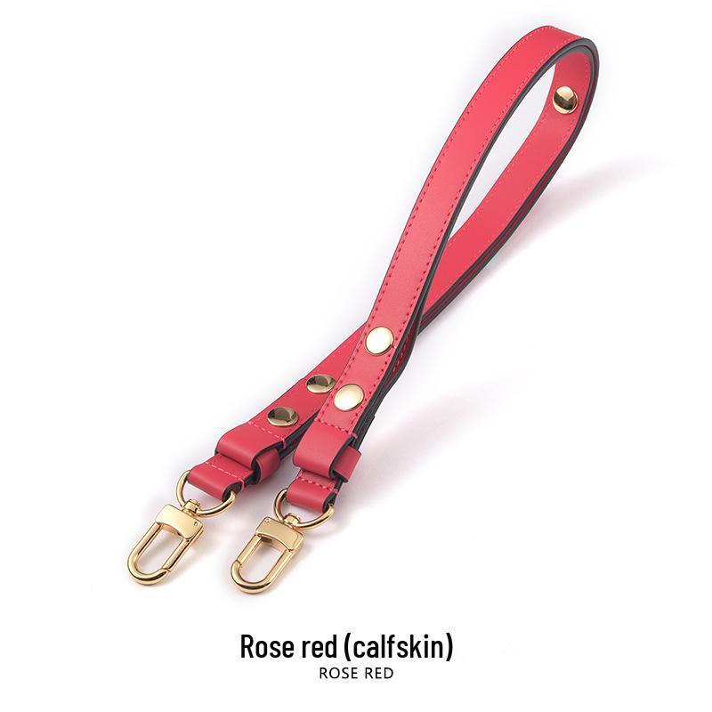 MHS-C-38 Adjustable Three-Speed Brown Women's Underarm Bag with Rivet Shoulder Strap, 26 Wash Bag Transformation.