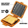Microwave Sandwich Maker, Dishwasher Safe, No Electricity Needed, Fast and Safe Toasting (Orange)