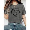 Women' Valentine' Day Heart Print S T-Shirt Suitable for & Casual Wear - Lightweight Breathable Top with Heart,