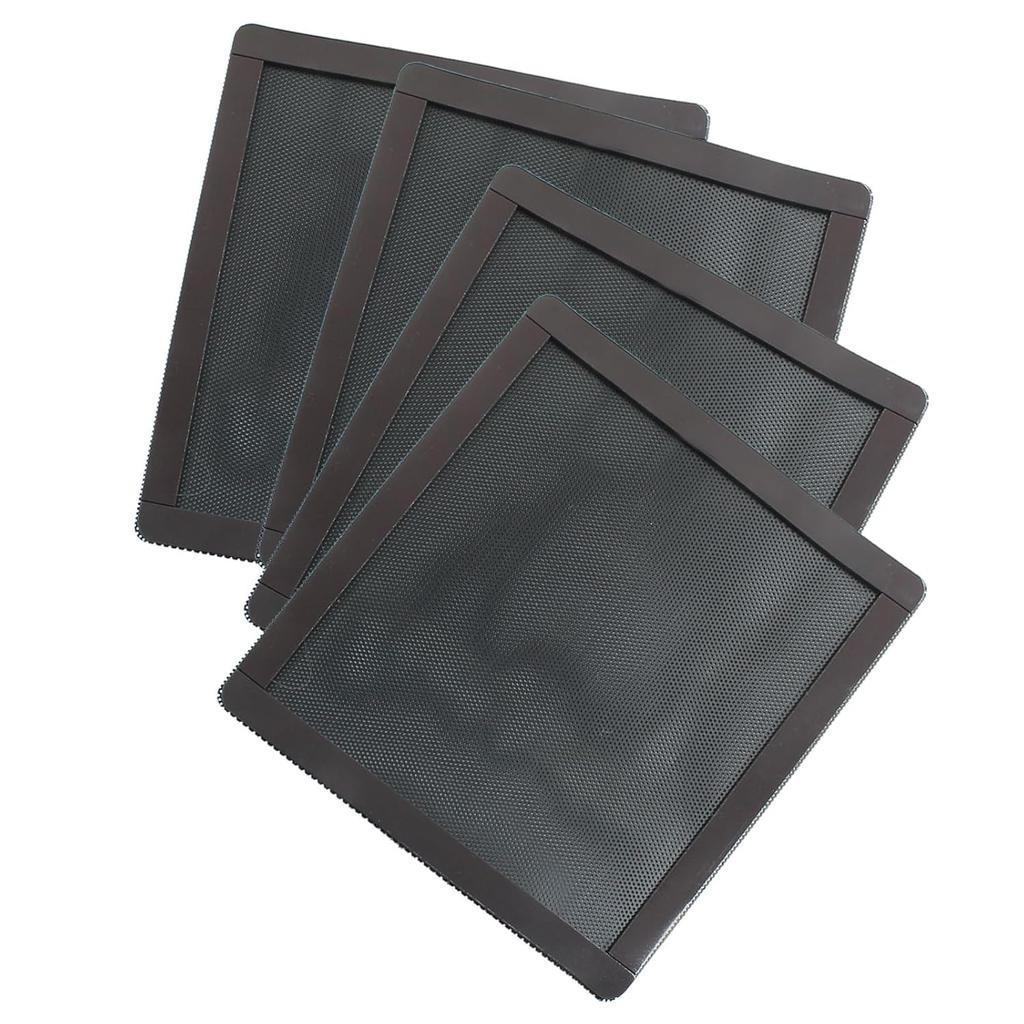 4Pcs PC Dust Filter Mesh, 140mm Magnetic Dust Cover PVC Computer Case Fan Filter, Washable and Reusable Dust Proof Fan Grill Mesh