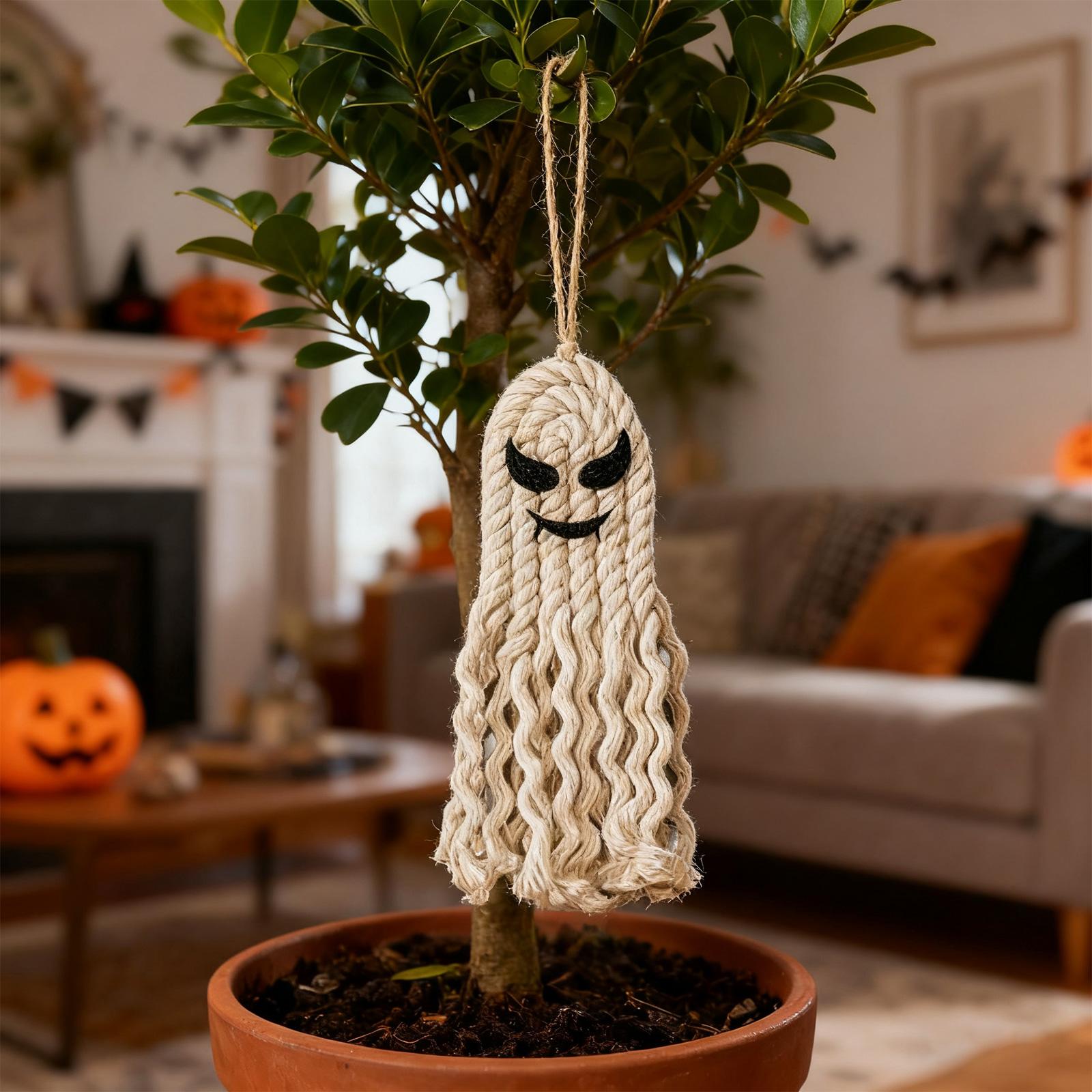 

New Release! Halloween GhostTassel Hanging Decor - DurableFringe Design, Easy To Hang For Spooky Party Atmosphere | Wall Decor For Home Bar Shop. One Size