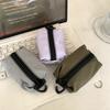 Korean Style Zipper Small Item Bag Solid Color Cosmetic Bag Square Nylon Cloth Coin Purse Women