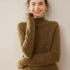 Twisted Flower Half-High Collar Cashmere Knit Sweater - Women's Loose Solid Color Casual Pullover, Long Sleeve Warm Top