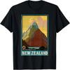 Vintage Neuseeland Mitre Peak Berg T-Shirt