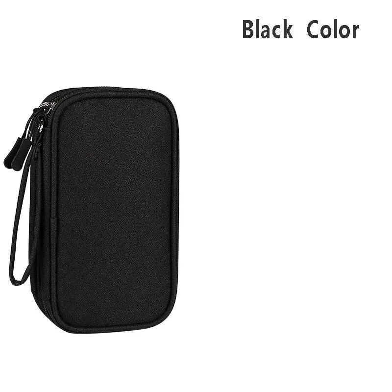 

1PC Travel Organizer, Multi-Size Pockets for Electronics Accessories,Waterproof Durable Cable Organizer Bag,Portable Gadget Case чорний