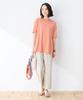 DECOY Cooling and UV Protection Cotton Premium Peplum Orange Pullover, Women's, 491203,