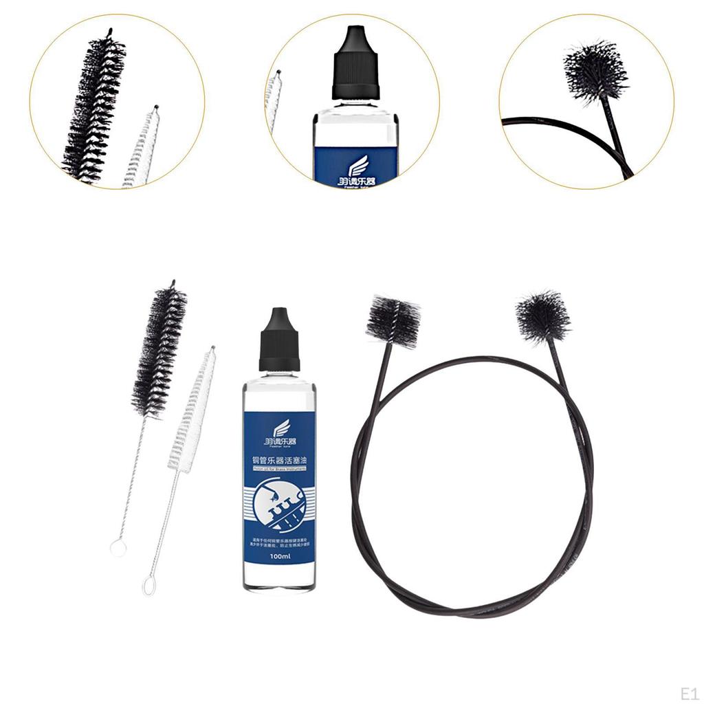Trumpet Cleaning Set Brush Musical Instrument Mouthpiece Soft Bristles