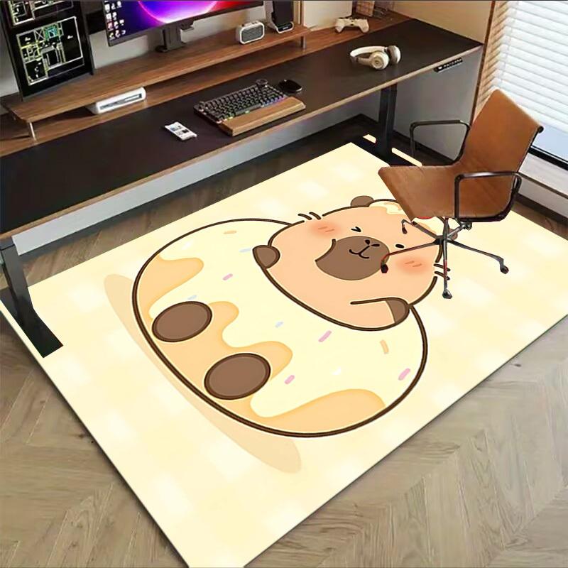 1PC Bear Donut Extra Large Non-Slip Floor carpet, Office, family, bedroom, Studio - Large Area Rug Indoor Rugs, Vibrant Colors-A282
