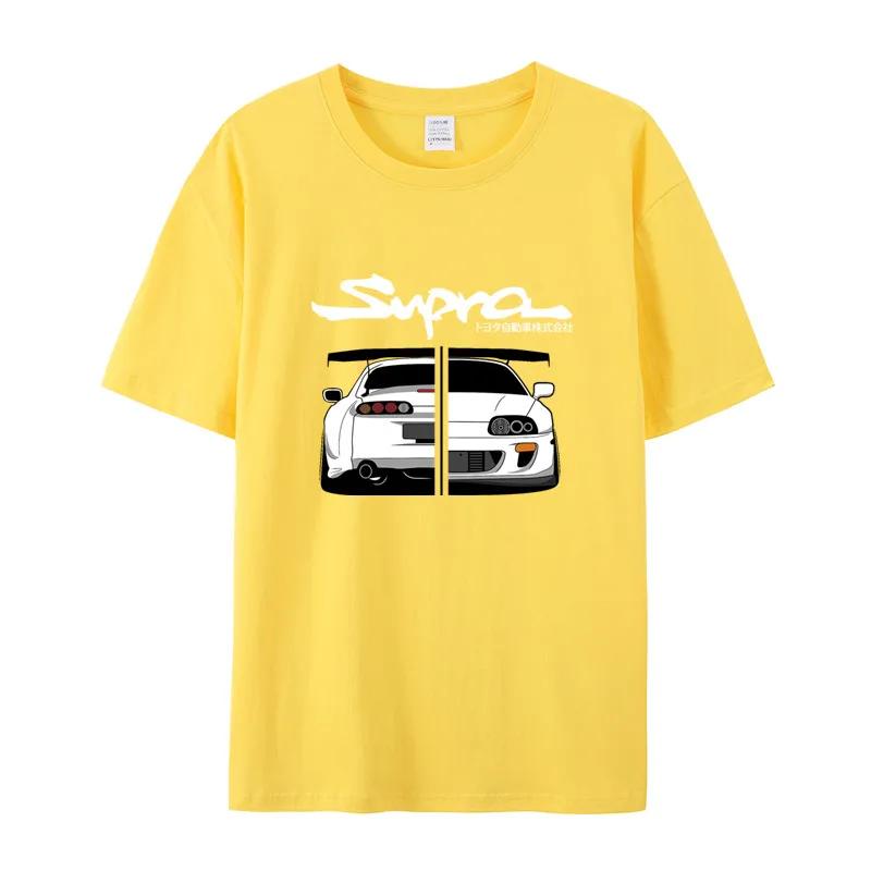 2024 Initial D Supra Tee and WoJDM Manga Print Shirt Casual Short sleeve Top Japanese Casual Sporty T-shirt