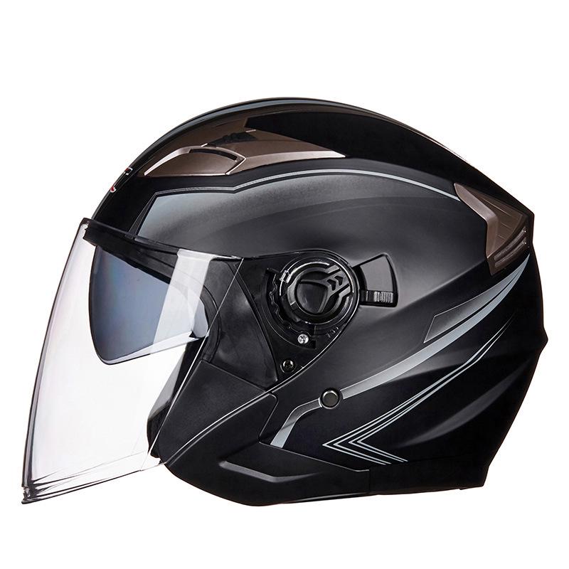 GXT708 Electric Scooter Helmet with Double Visor for Men & Women - All-Season Safety Half Helmet