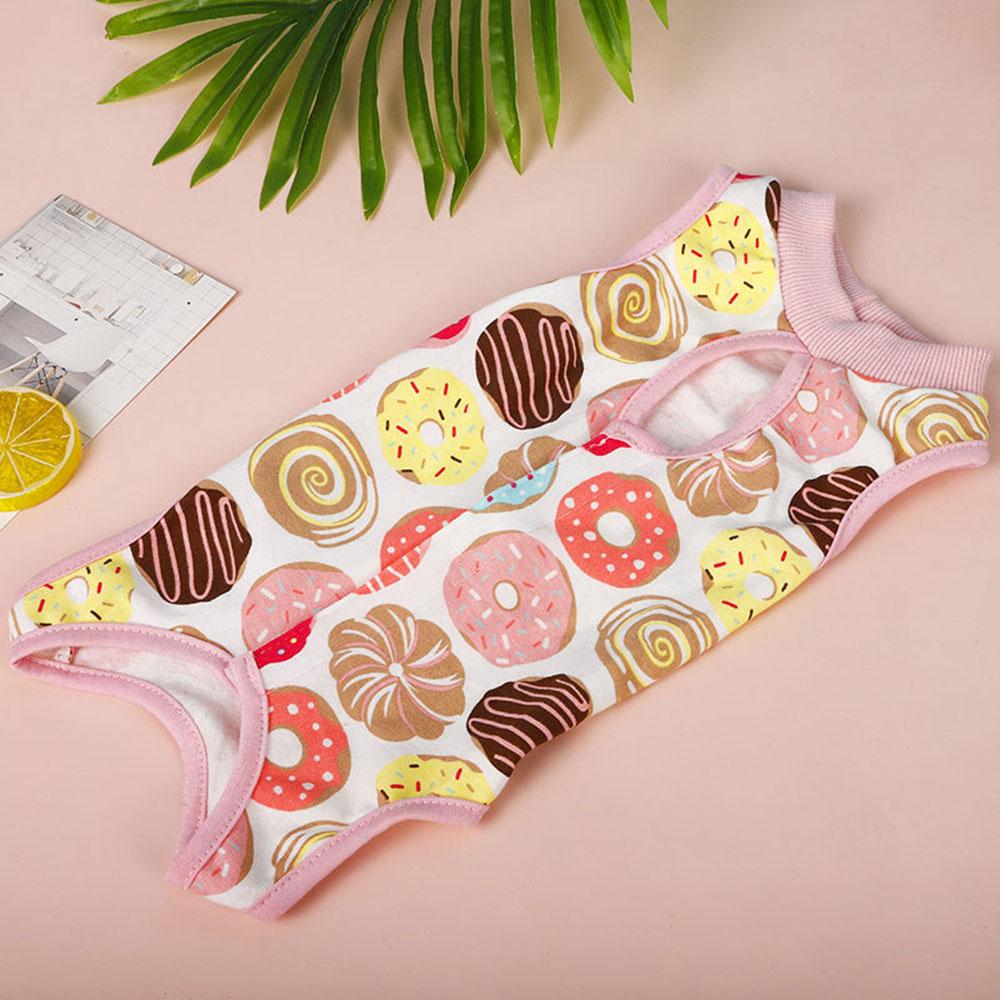 

Футболка без рукавов для кошек, дышащий электронный ошейник, альтернативный жилет для кошек, маленьких щенков, симпатичная хлопковая одежда для домашних животных с принтом S