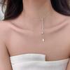 2025 New Luxury 925 Silver Pearl Pull-out Clavicle Necklace for Women