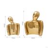 Abstract Character Ornament, Couples Sculptures Affectionate Embrace Statue for TV Stand
