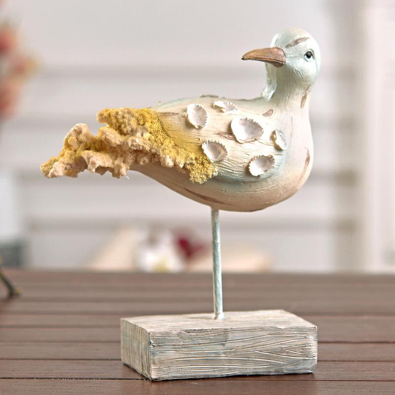 

Greek Seabird Resin Crafts Mediterranean Ornaments Creative Home Decoration Seagull Model 1PC
