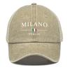 MILANO ITALIA Bedruckter Sonnenhut Verstellbare Lässige Freizeit Kappe mit Gebogenem Schirm Für Geschenke Street Style Camping Bekleidung Netz Baseballkappe