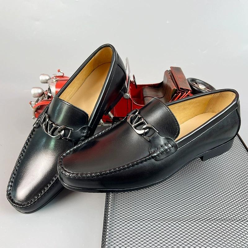 Hochwertige Marke Herren Echte Leder Loafer Schuhe Slip On Klassisch Schwarz Herren Business Formelle Schuhe