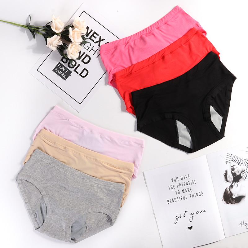 Chiloți pentru menstruație rezistenti la scurgeri Lenjerie pentru femei Pantaloni fiziologici Bumbac Sănătate Talie Călduță