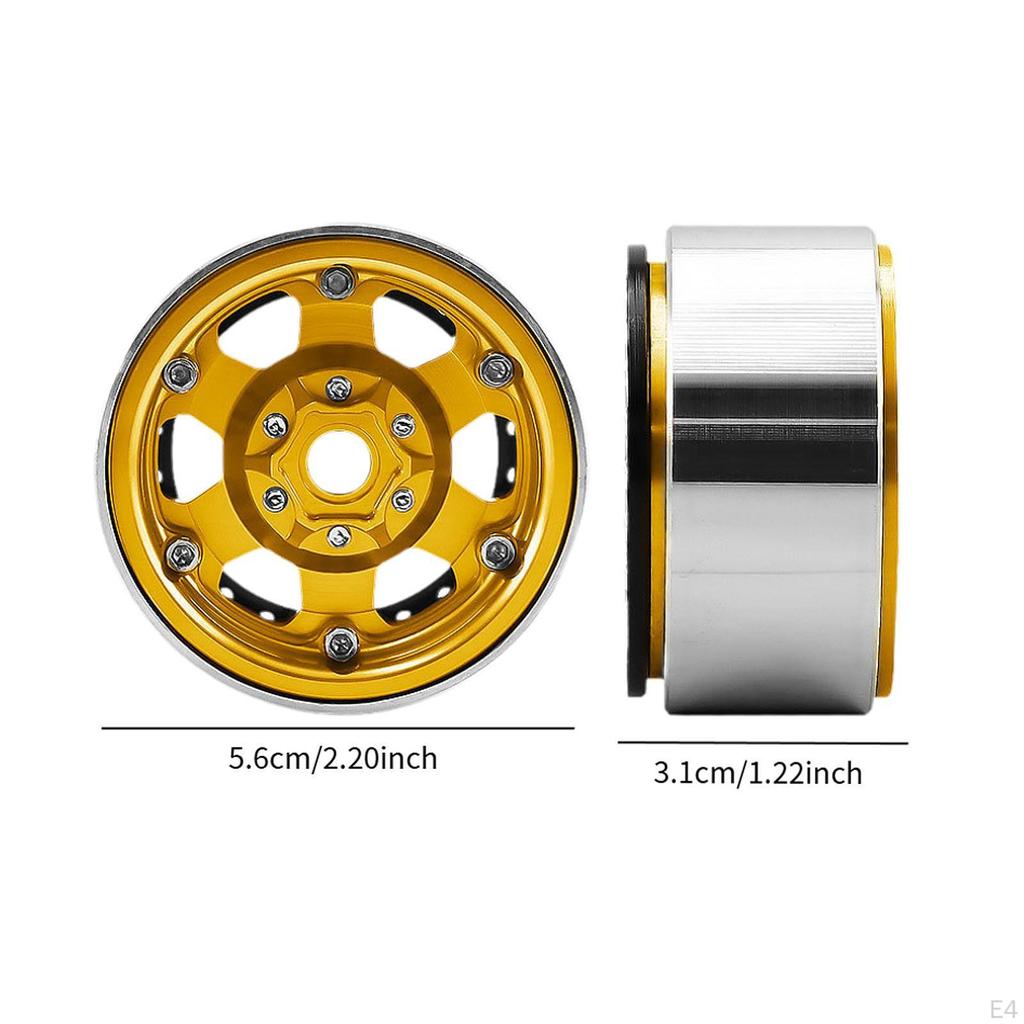 4 Pieces Race Car Wheel Hub Tires Accessories Professional Easy Installation 2 Inch Dia Sturdy RC