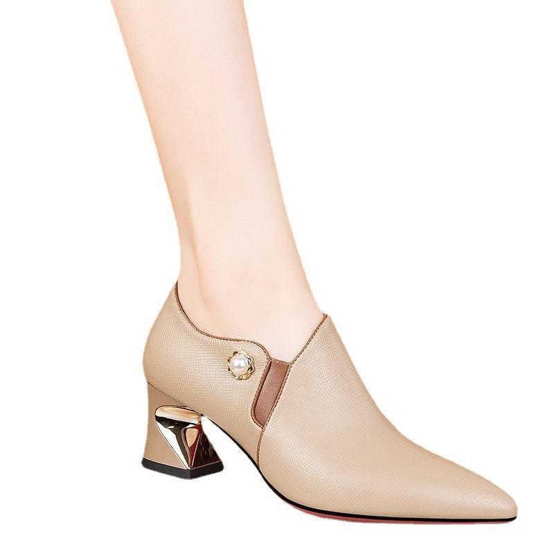 Fashion Autumn  Winter New Collectionomen Fashion Sweet Light Weight Comfort Square High Heel Boots Lady Casual Spring Autumn Boot
