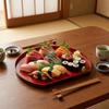 Plastic Food Platter Stackable Sushi Food Tray Multipurpose Dinner Plates  Sushi Serving