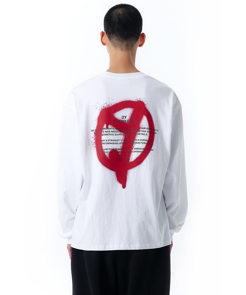 Opeunyadeu(Owai) Spread Logo Long Sleeve-White