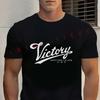 Victory Motorcycles Usa Men's Cotton T Shirt Casual Dress High Quality Round Neck Short Sleeved Tee