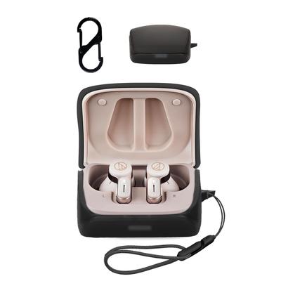 NOUKAJU Silicone Protective Cover for Audio-Technica ATH-TWX7 Charging Case, with Carabiner