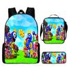 Rainbow Friends Zaino Scolastico Rainbow Friends Zaino Cartone Animato Borsa a Tracolla Astuccio Set da Tre Pezzi