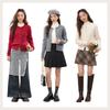 MJ STYLE Women's Round Neck Cable Knit Cardigan