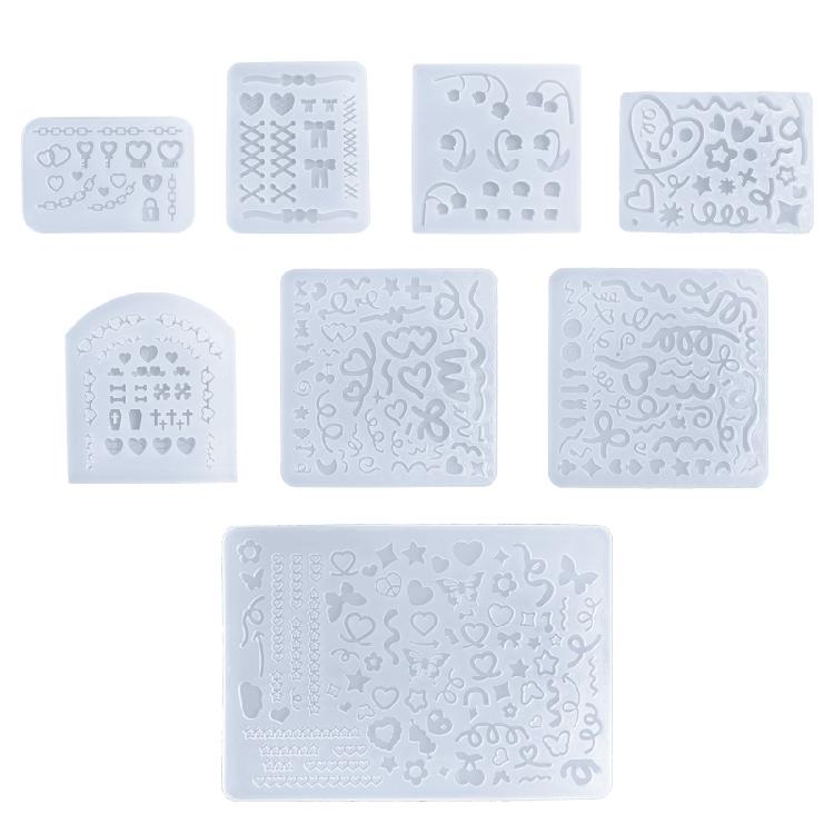 Quicksand Resin Art Mold Crystal Silicone Mold Epoxy Resin Keychain Pendant Mold