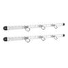 Pair of 23.6in Aluminium L Tracks with 6pcs Single Stud Fitting Round Ring for Truck Beds Trailers Cargo Tie Down