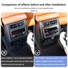 For GWM Haval H9 MKII 2024 2025 2026 Brown Carbon Wood Grain Rear Armrest Air Conditioner AC Vent Cover Anti Kick Hit Accessorie