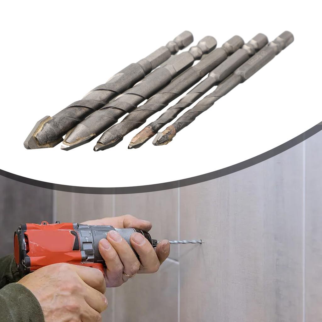 Eccentric Drill Bit Set Staggered Edge Design Create Special Cutting Path Convenient Chip Removal Tight Grip on Drill