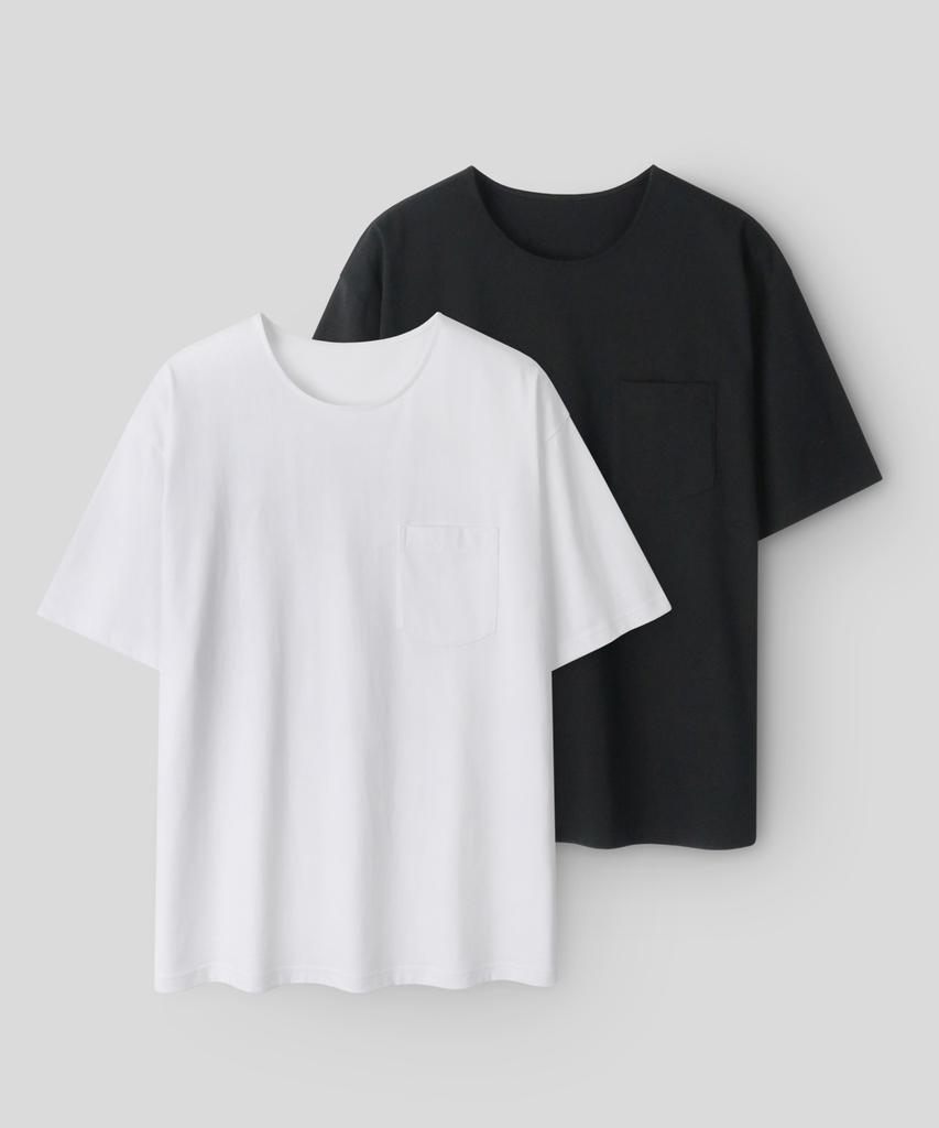INDUST All Day Soft Cotton U-Neck Half T-Shirt_2 Colors