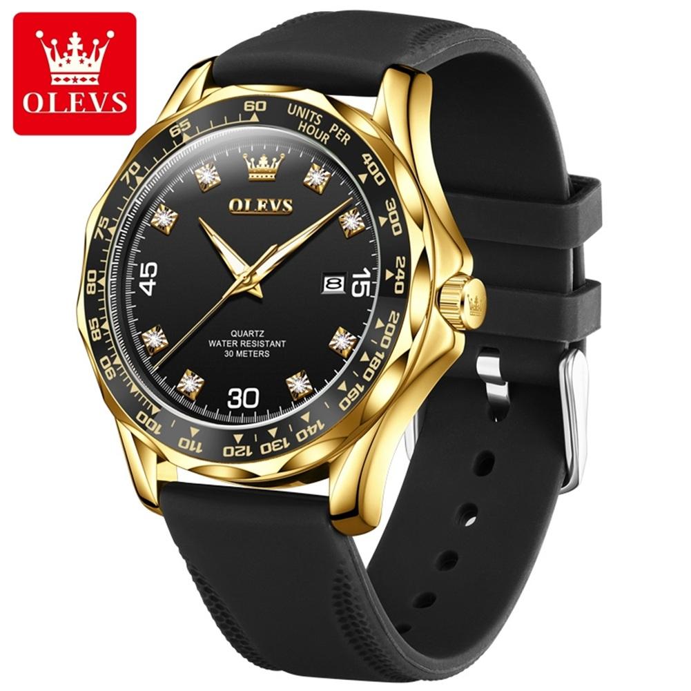 The New Top Men's Watch Green Water Ghost Quartz Watch The Night Light Leather Belt