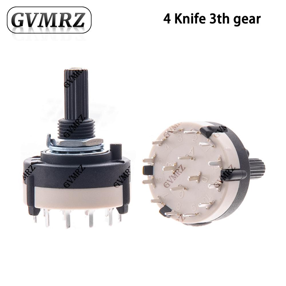 RS26 Rotary Band Switch 1P12T 2P6T 3P4T 4P3T Multi-Pole Selector Switch