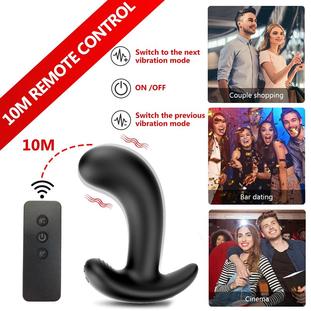 Prostate Massage Vibrating Butt Plugs Wireless Remote Control Anal Plug Vibrators G-spot Stimulator Adult Sex Toys for Women Men